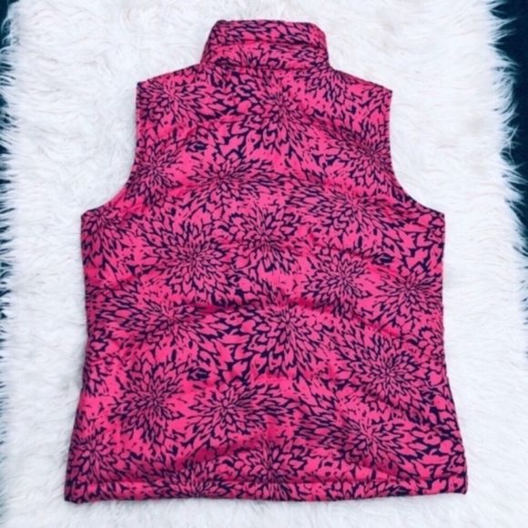 Lands End Floral Down Blend Puffer Vest - Picture 3 of 6